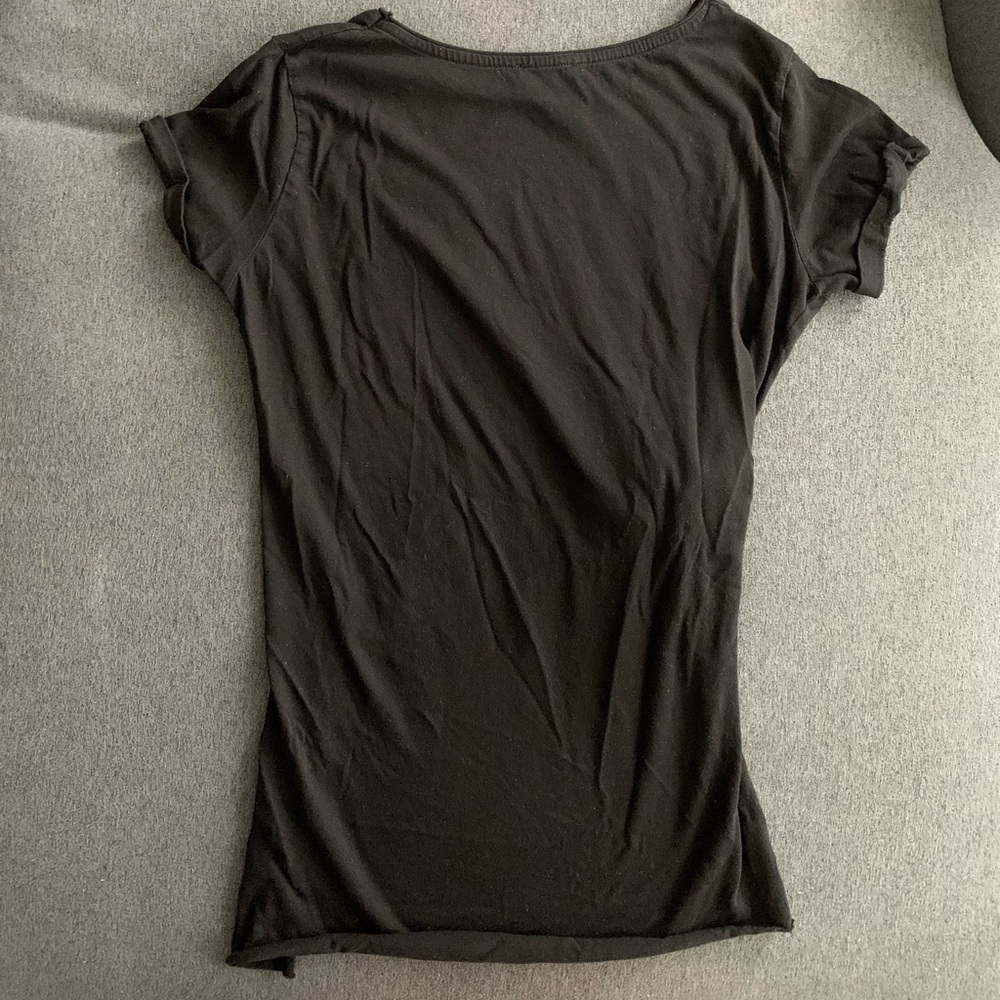 One side tied basic tee - Picture 2 of 3